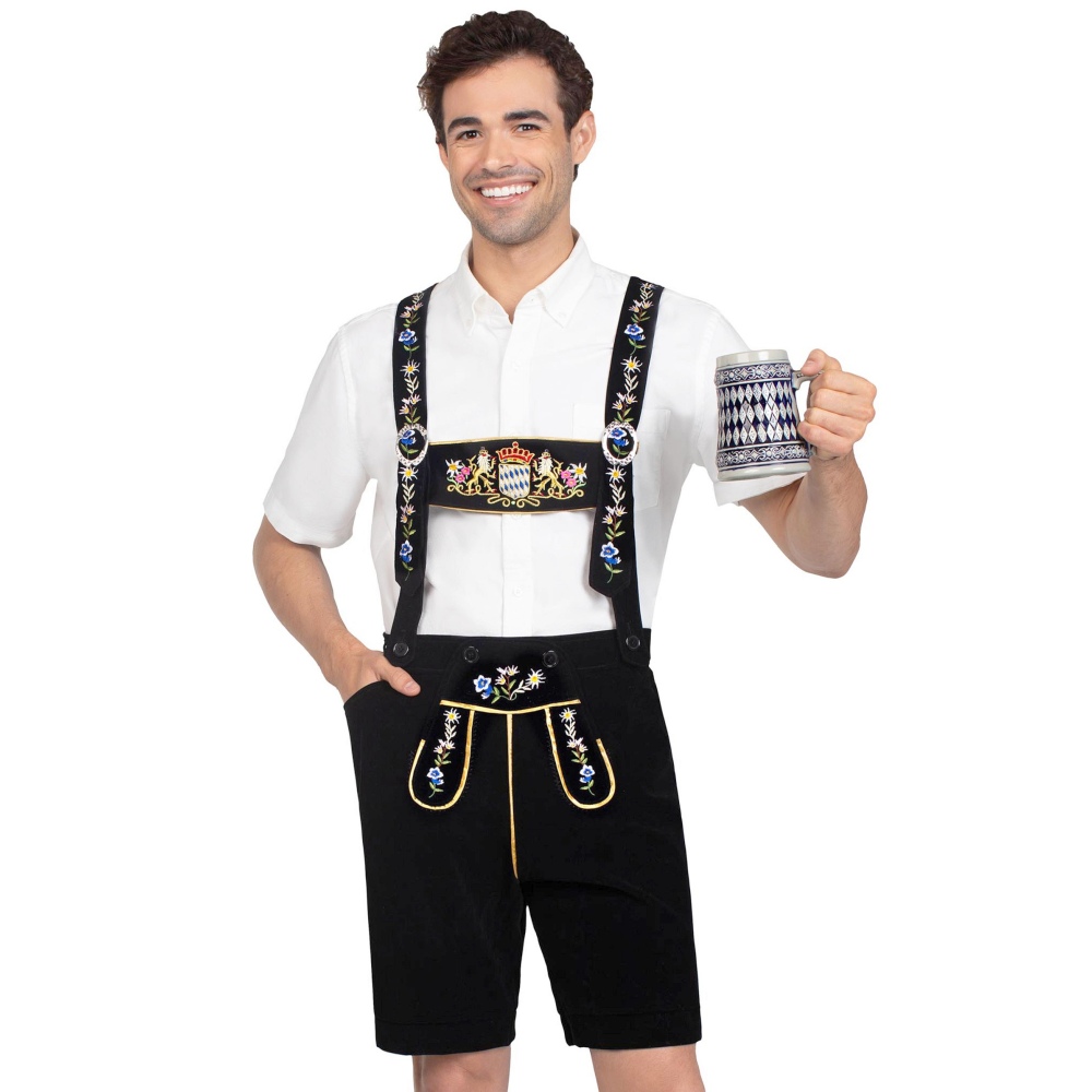 Leg Avenue - Bavarian Lederhosen Kostümhose - Schwarz